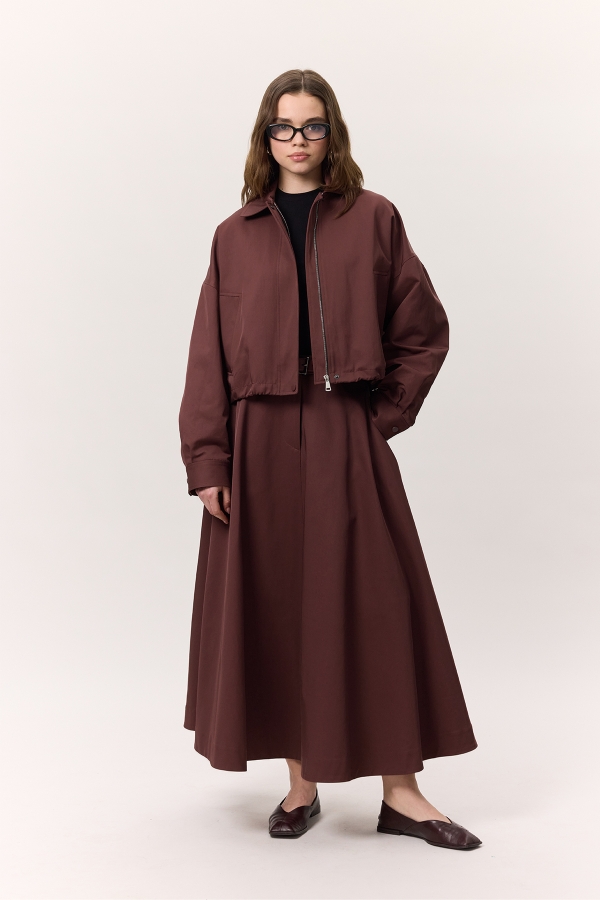 PREMIUM FERMUARLI CEKET BORDO