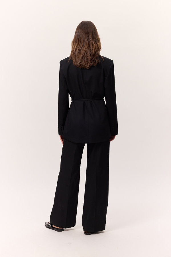 KEMERLİ DÜĞMELİ BLAZER CEKET SİYAH · 8