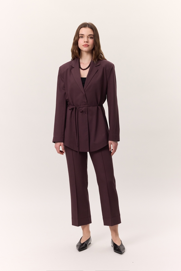 Manuka - STRAIGHT CUT PANTS BURGUNDY (1)