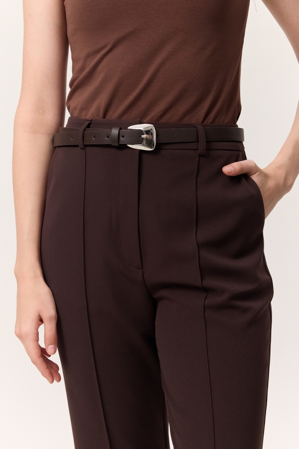 DİKİŞ DETAYLI FLARE PANTOLON KAHVERENGİ · 3