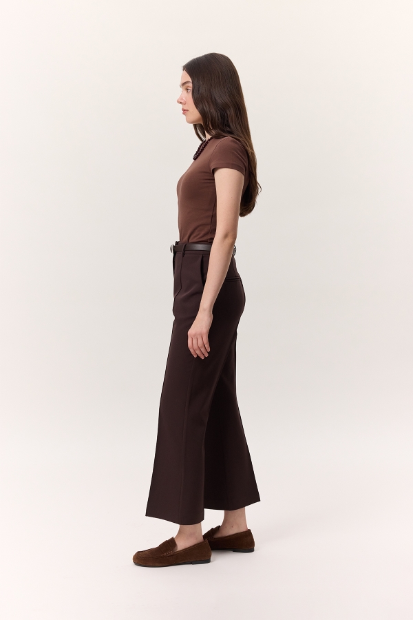DİKİŞ DETAYLI FLARE PANTOLON KAHVERENGİ · 5
