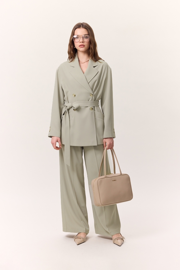 Manuka - FLOWING PLEATED PANTS SOFT GREEN (1)