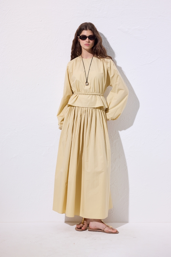 BAĞLAMA DETAYLI KISA BLUZ SOFT SARI · 5