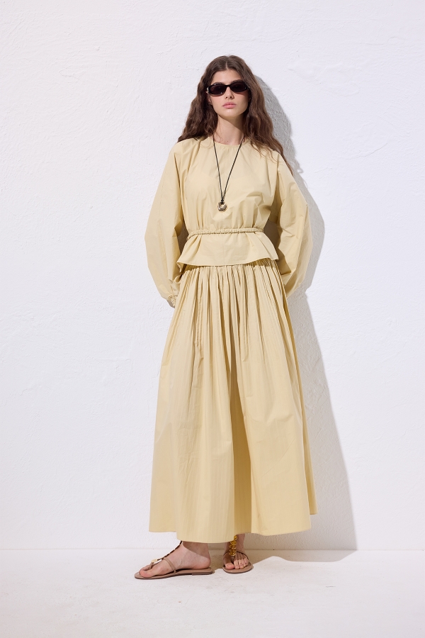 BAĞLAMA DETAYLI KISA BLUZ SOFT SARI · 6