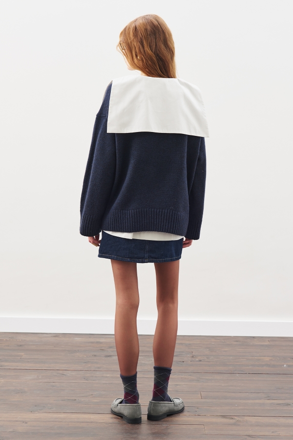 CHUNKY OVERSIZE KAZAK LACİVERT | Manuka