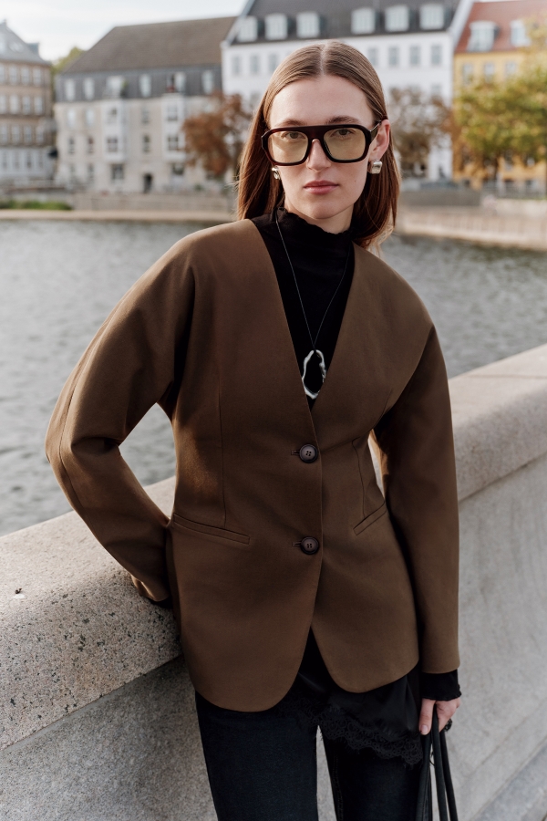 Manuka - STUDIO BLAZER CEKET ACI KAHVE