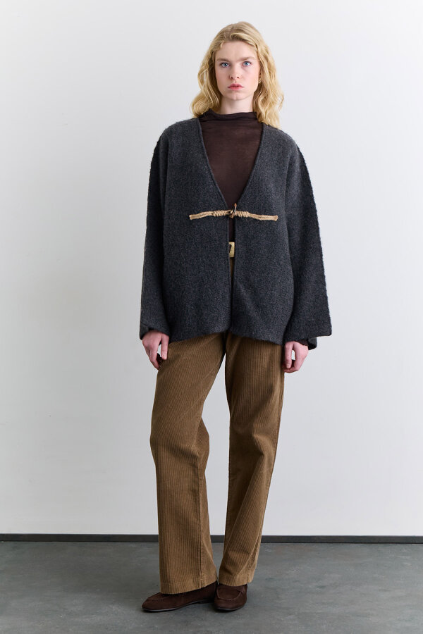 FİTİLLİ KADİFE STRAIGHT FİT PANTOLON CAMEL